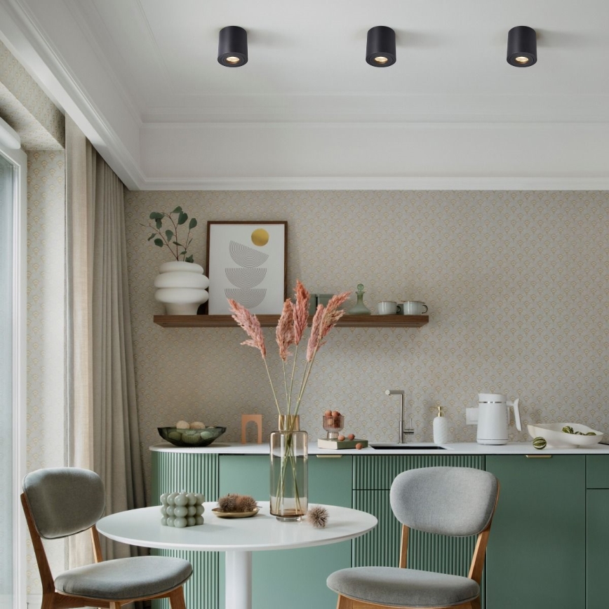 Zuma Line - LED RGBW Stmívatelné koupelnové bodové svítidlo 1xGU10/6W/230V IP44 černá + dálkové ovládání