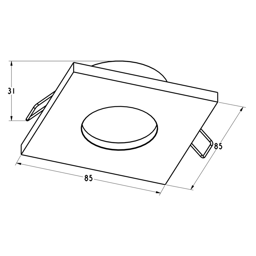 Zuma Line - Koupelnové podhledové svítidlo 1xGU10/50W/230V IP54 černá