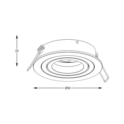 Zuma Line - Podhledové svítidlo 1xGU10/50W/230V bílá