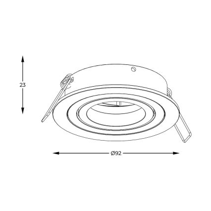 Zuma Line - Podhledové svítidlo 1xGU10/50W/230V černá