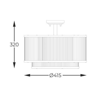 Zuma Line - Lustr na tyči 5xE14/60W/230V černá
