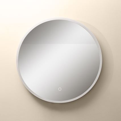 Zuma Line - LED Koupelnové nástěnné zrcadlo s podsvícením LED/24W/230V 3000/4000/6000K pr. 60 cm IP44 bílá/zlatá