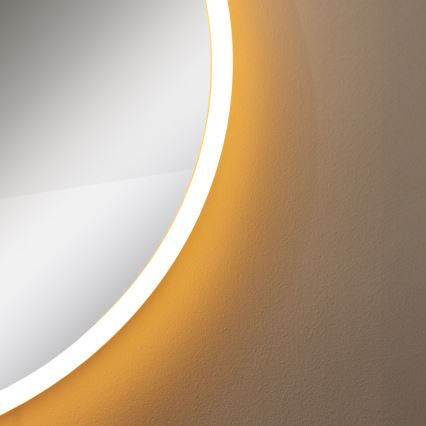 Zuma Line - LED Koupelnové nástěnné zrcadlo s podsvícením LED/24W/230V 3000/4000/6000K pr. 60 cm IP44 bílá/zlatá