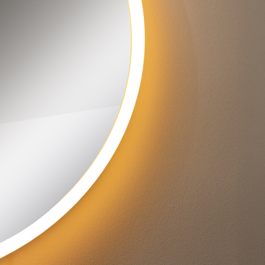 Zuma Line - LED Koupelnové nástěnné zrcadlo s podsvícením LED/24W/230V 3000/4000/6000K pr. 60 cm IP44 bílá/zlatá
