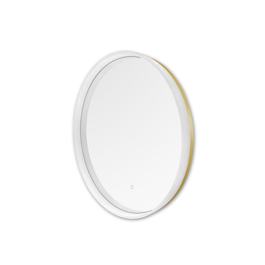 Zuma Line - LED Koupelnové nástěnné zrcadlo s podsvícením LED/24W/230V 3000/4000/6000K pr. 60 cm IP44 bílá/zlatá