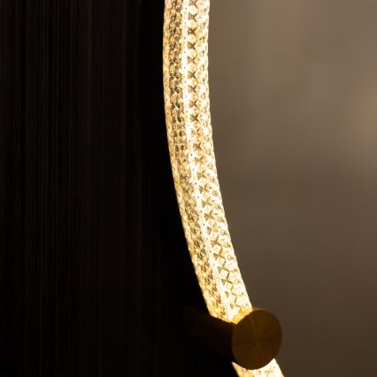 Zuma Line - LED Koupelnové nástěnné zrcadlo s podsvícením LED/24W/230V 3000/4000/6000K pr. 60 cm IP44 čirá/zlatá