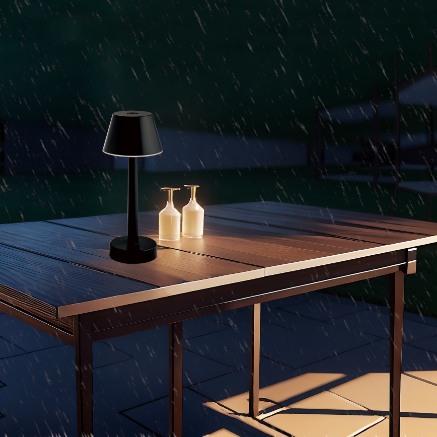 Zuma Line - LED RGBW Stmívatelná nabíjecí stolní lampa LED/0,7W/1300 mAh IP44 černá