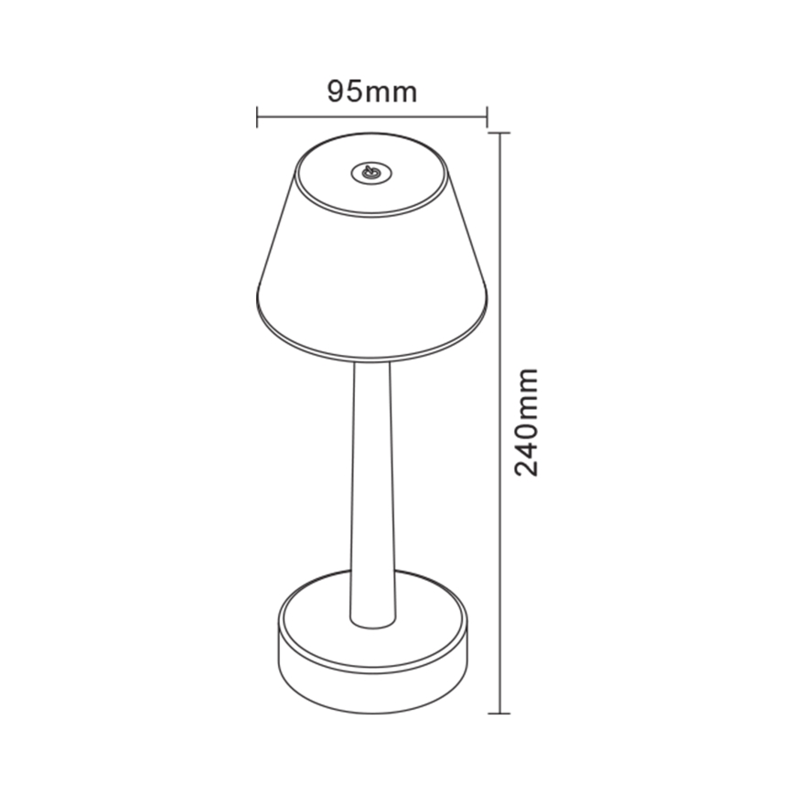 Zuma Line - LED RGBW Stmívatelná nabíjecí stolní lampa LED/0,7W/1300 mAh IP44 černá
