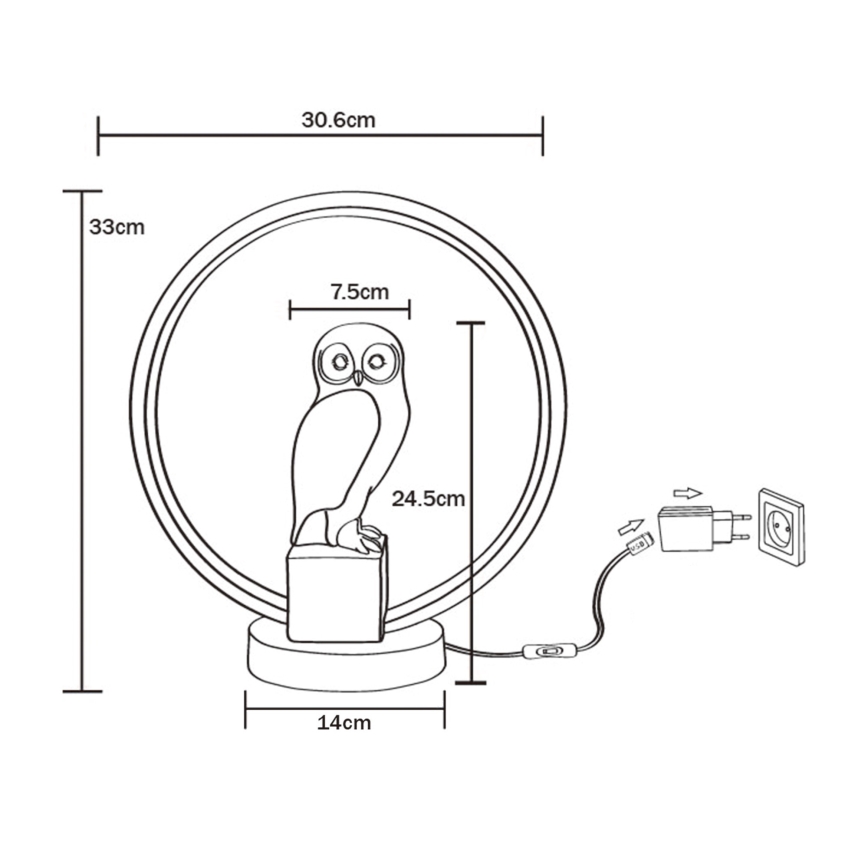 Zuma Line - LED Stolní lampa LED/4W/5V černá/bílá