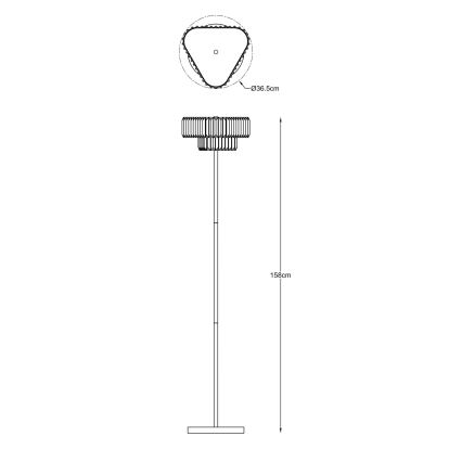 Zuma Line - Stojací lampa 3xG9/33W/230V zlatá