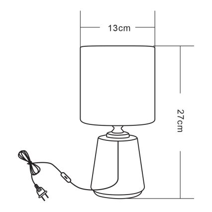 Zuma Line - Stolní lampa 1xE14/40W/230V bílá/zlatá/dekor mramoru
