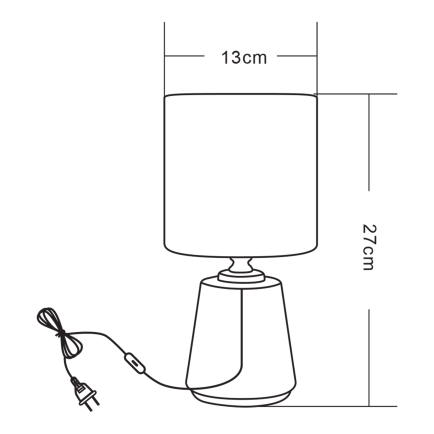 Zuma Line - Stolní lampa 1xE14/40W/230V bílá/zlatá/dekor mramoru
