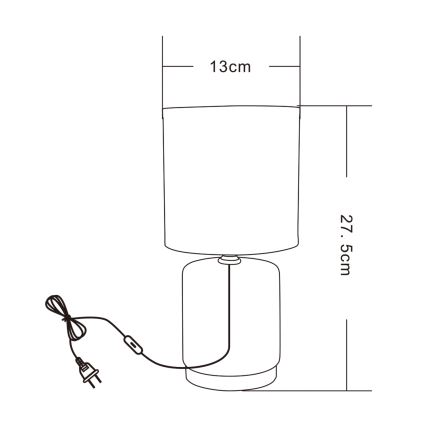 Zuma Line - Stolní lampa 1xE14/40W/230V černá/zlatá
