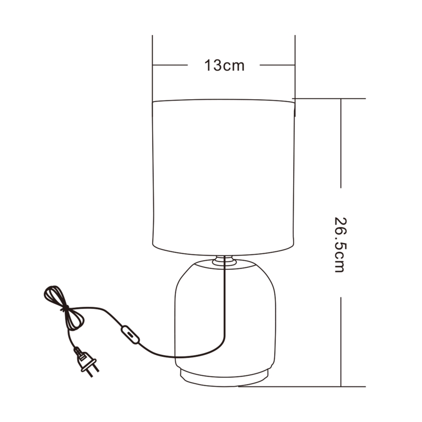 Zuma Line - Stolní lampa 1xE14/40W/230V šedá/zlatá