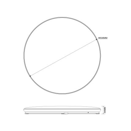 Zuma Line - LED Stmívatelné stropní svítidlo LED/48W/230V pr. 53 cm lesklý chrom