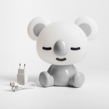 Zuma Line - LED Stmívatelná dětská dotyková stolní lampa LED/3W/230V koala šedá
