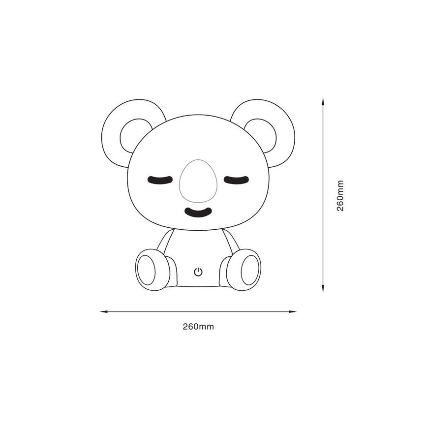 Zuma Line - LED Stmívatelná dětská dotyková stolní lampa LED/3W/230V koala růžová