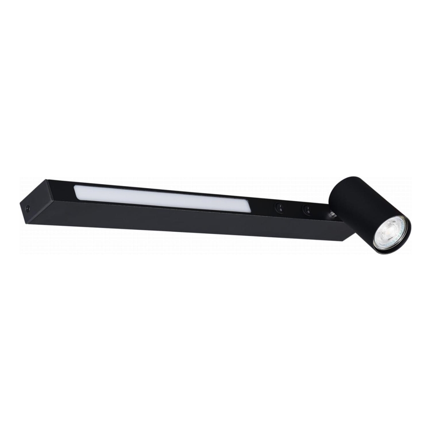 Zuma Line - LED Nástěnné bodové svítidlo 1xGU10/5W/230V + LED/8W černá