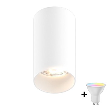 Zuma Line - LED RGBW Stmívatelné bodové svítidlo 1xGU10/4,8W/230V bílá + dálkové ovládání