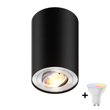 Zuma Line - LED RGBW Stmívatelné bodové svítidlo 1xGU10/4,8W/230V černá + dálkové ovládání