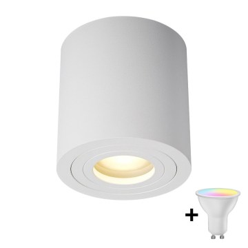 Zuma Line - LED RGBW Stmívatelné koupelnové bodové svítidlo 1xGU10/4,8W/230V IP44 bílá + dálkové ovládání