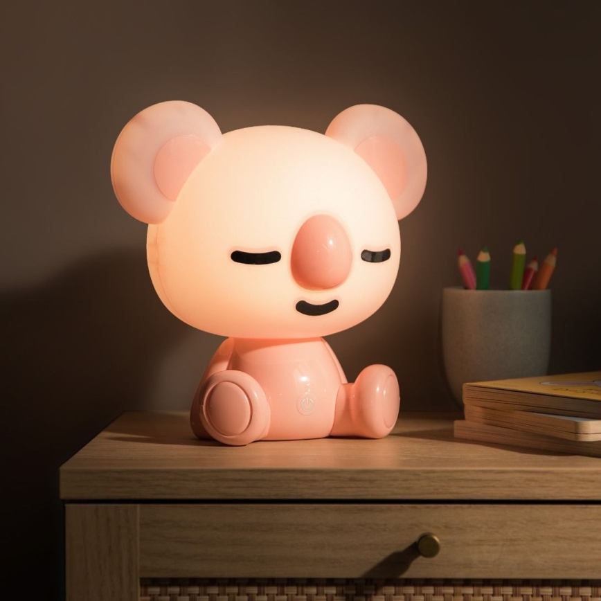 Zuma Line - LED Stmívatelná dětská dotyková stolní lampa LED/3W/230V koala růžová