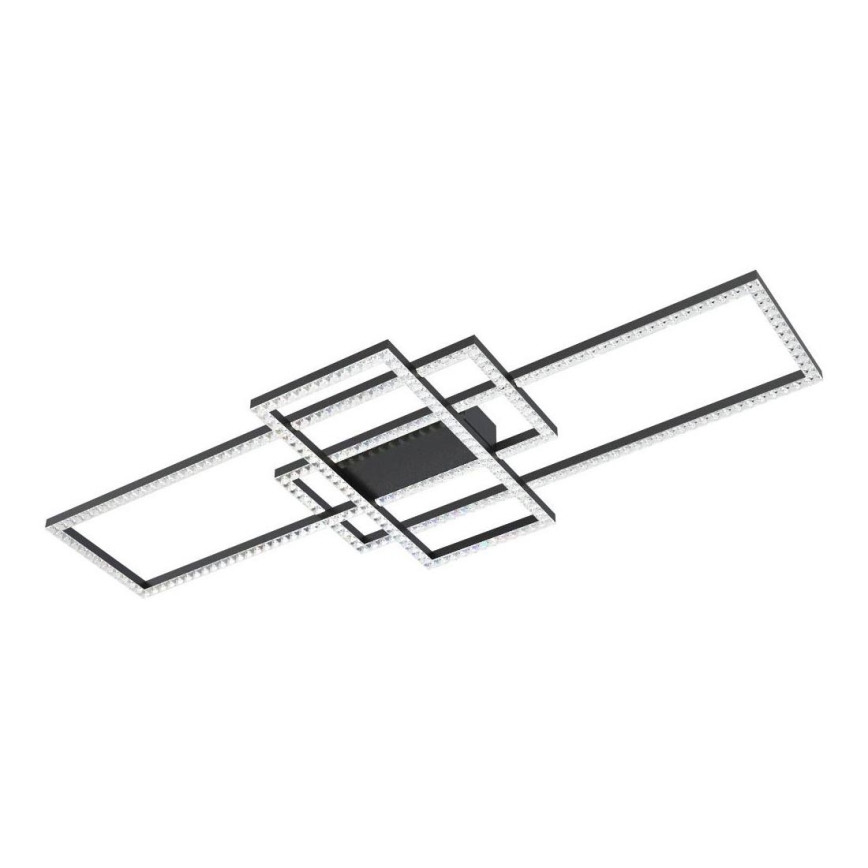 Zuma Line - LED Stmívatelné křišťálové stropní svítidlo LED/52W/230V 2700-6000K černá + dálkové ovládání