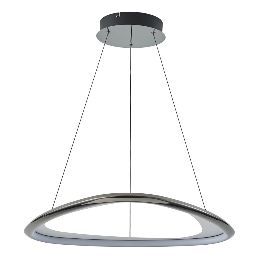 Zuma Line - LED Stmívatelný lustr na lanku LED/34W/230V 3000K černý lesklý chrom