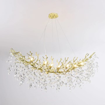 Zuma Line - Lustr na lanku 14xG9/3,5W/230V 115x40 cm zlatá