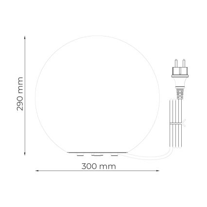 Zuma Line - Venkovní lampa 1xE27/15W/230V pr. 30 cm IP44