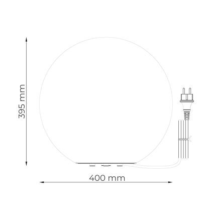 Zuma Line - Venkovní lampa 1xE27/15W/230V pr. 40 cm IP44
