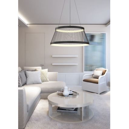 Zuma Line - LED Stmívatelný lustr na lanku LED/53W/230V 2700-6000K černá + dálkové ovládání