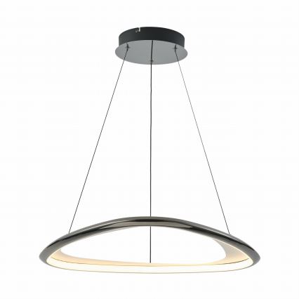 Zuma Line - LED Stmívatelný lustr na lanku LED/34W/230V 3000K černý lesklý chrom