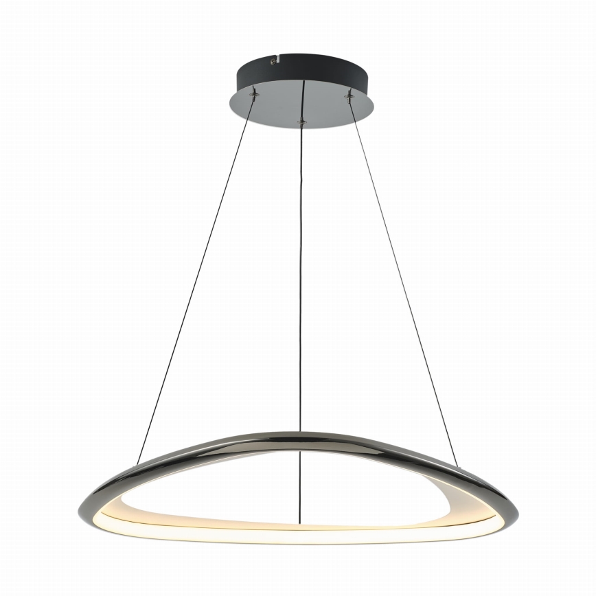 Zuma Line - LED Stmívatelný lustr na lanku LED/34W/230V 3000K černý lesklý chrom