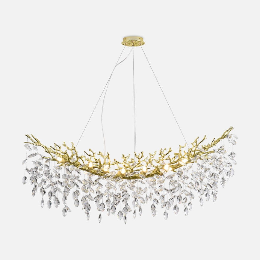 Zuma Line - Lustr na lanku 14xG9/3,5W/230V 115x40 cm zlatá