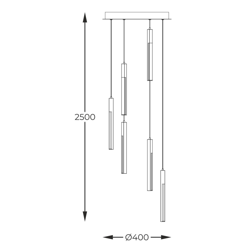Zuma Line - LED Stmívatelný lustr na lanku LED/25W/230V