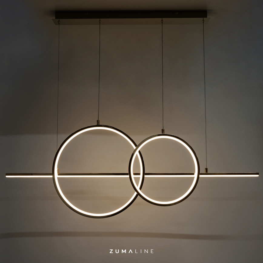 Zuma Line - LED Stmívatelný lustr na lanku LED/34W/230V zlatá