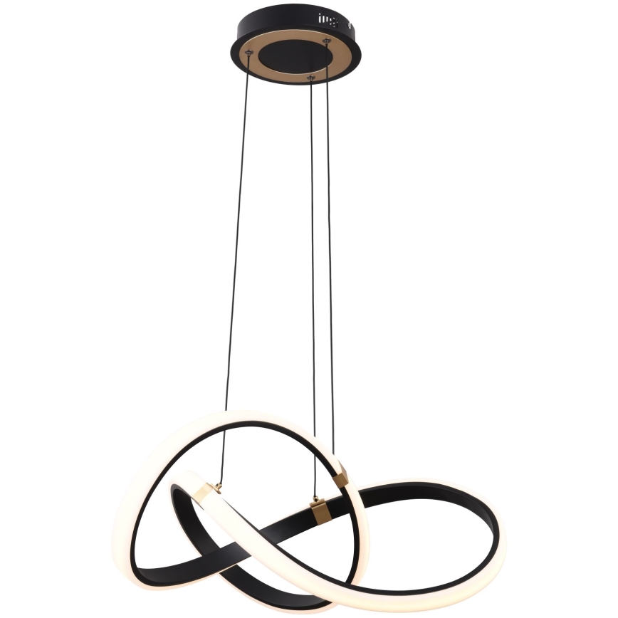 Zuma Line - LED Stmívatelný lustr na lanku LED/44W/230V černá/zlatá
