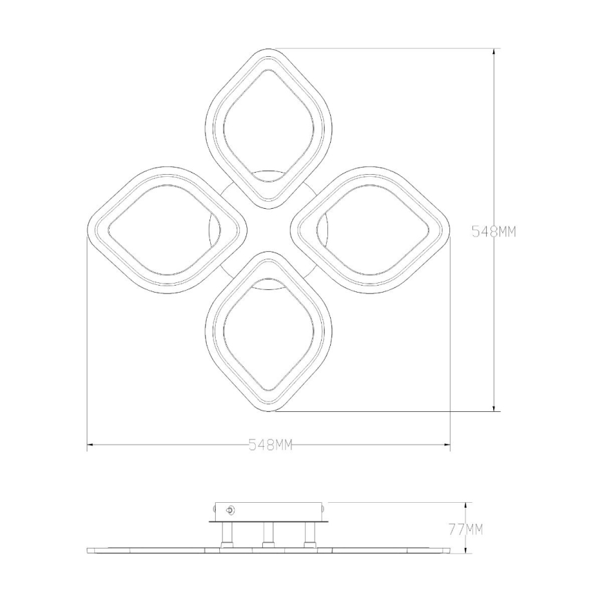 Zuma Line - LED Stmívatelné stropní svítidlo LED/30W/230V 3000-6000K bílá + dálkové ovládání