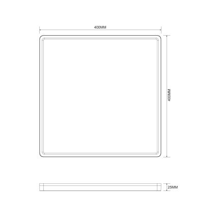 Zuma Line - LED Stmívatelné stropní svítidlo LED/38W/230V + LED/12W 3000/4000/5500K 40x40 cm zlatá