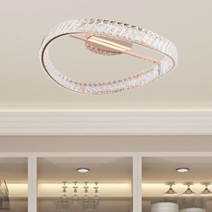 Zuma Line - LED Stmívatelné stropní svítidlo LED/36W/230V pr. 52 cm rose gold
