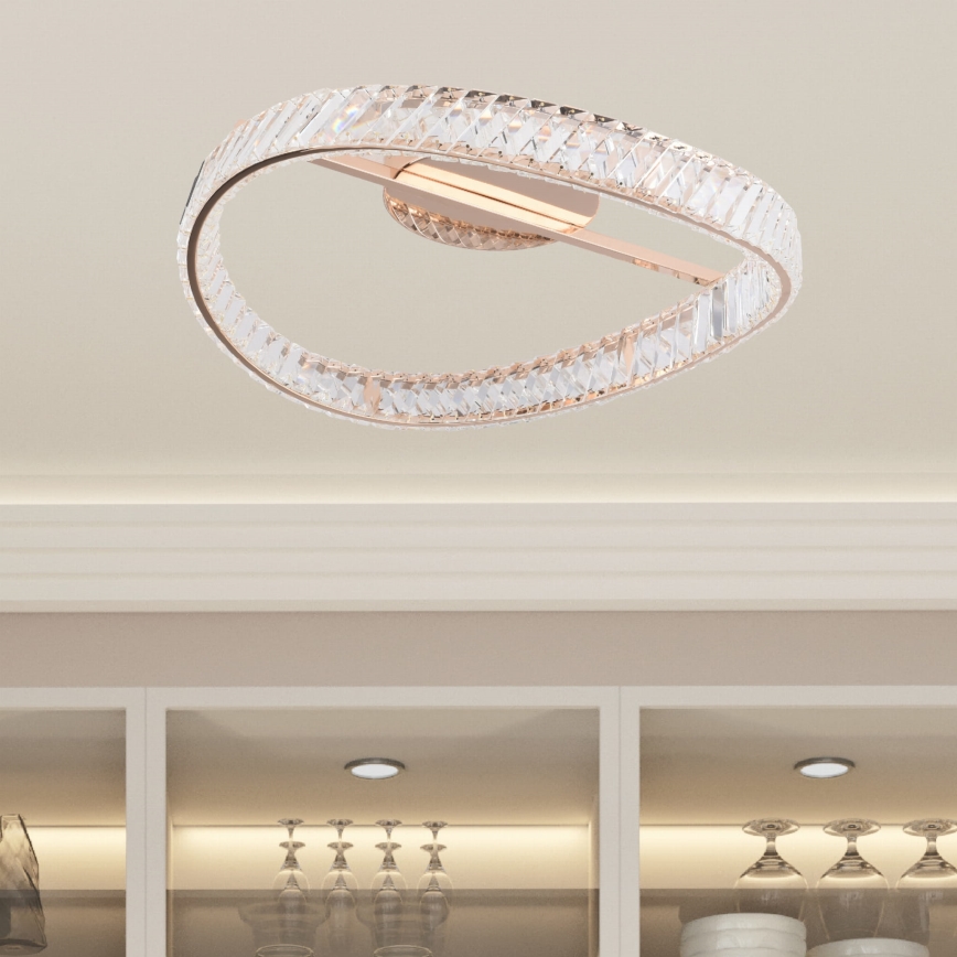 Zuma Line - LED Stmívatelné stropní svítidlo LED/36W/230V pr. 52 cm rose gold