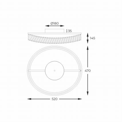 Zuma Line - LED Stmívatelné stropní svítidlo LED/36W/230V pr. 52 cm rose gold
