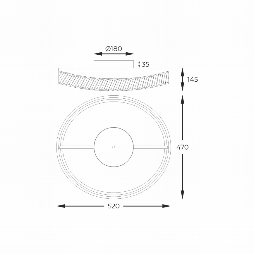 Zuma Line - LED Stmívatelné stropní svítidlo LED/36W/230V pr. 52 cm rose gold