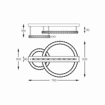 Zuma Line - LED Stmívatelné stropní svítidlo LED/36W/230V zlatá