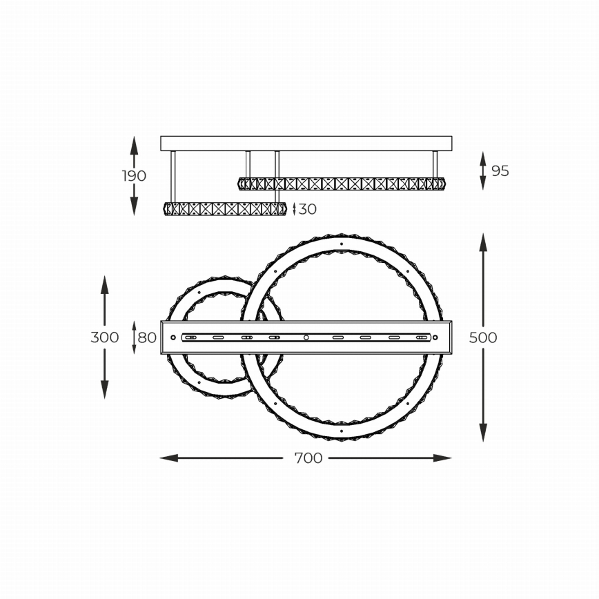 Zuma Line - LED Stmívatelné stropní svítidlo LED/36W/230V zlatá