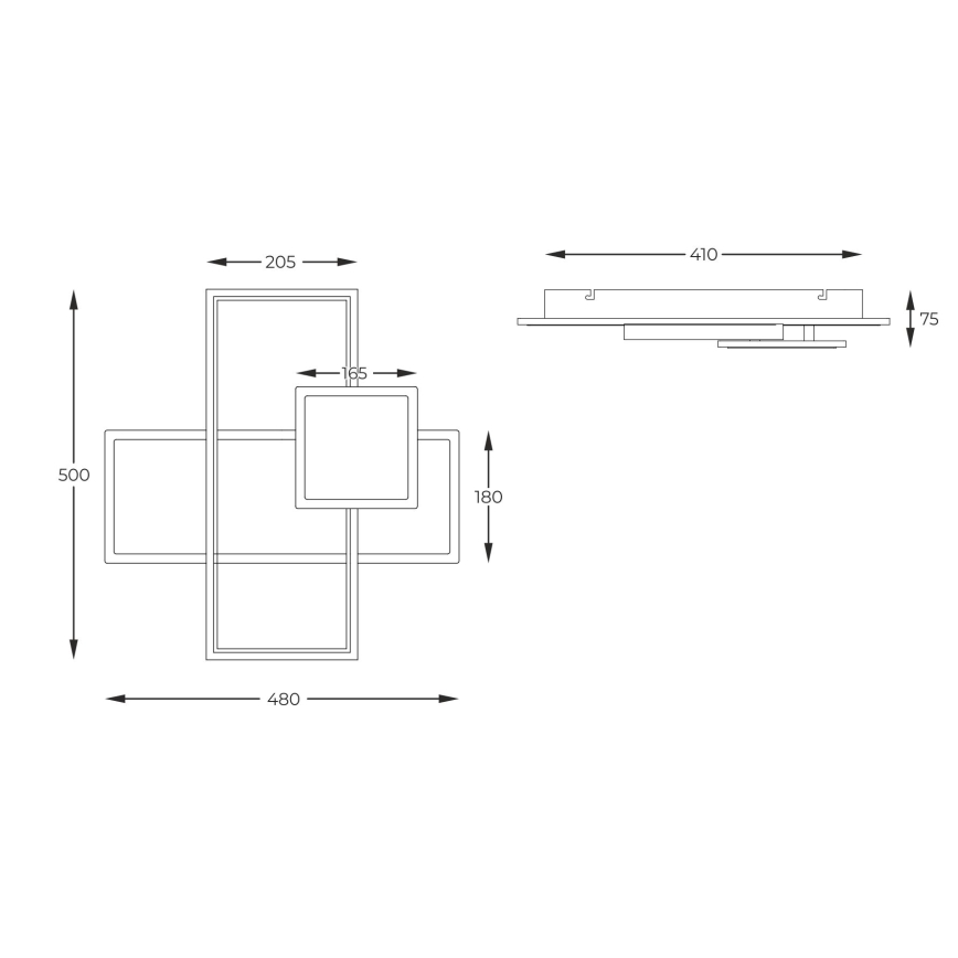 Zuma Line - LED Stmívatelné stropní svítidlo LED/46W/230V zlatá