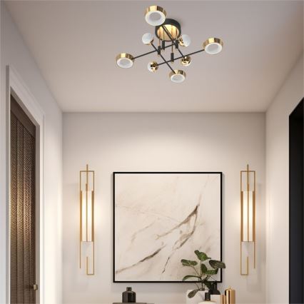 Zuma Line - LED Stmívatelný přisazený lustr LED/60W/230V zlatá/černá