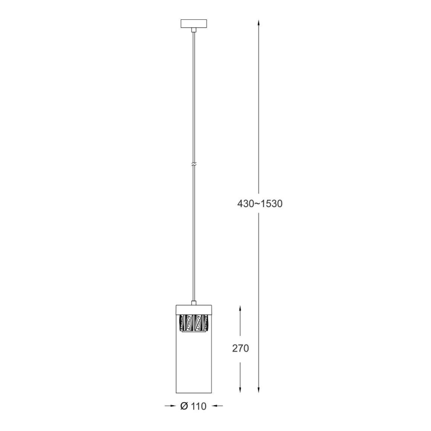 Zuma Line - Křišťálový lustr na lanku 1xG9/28W/230V mosaz