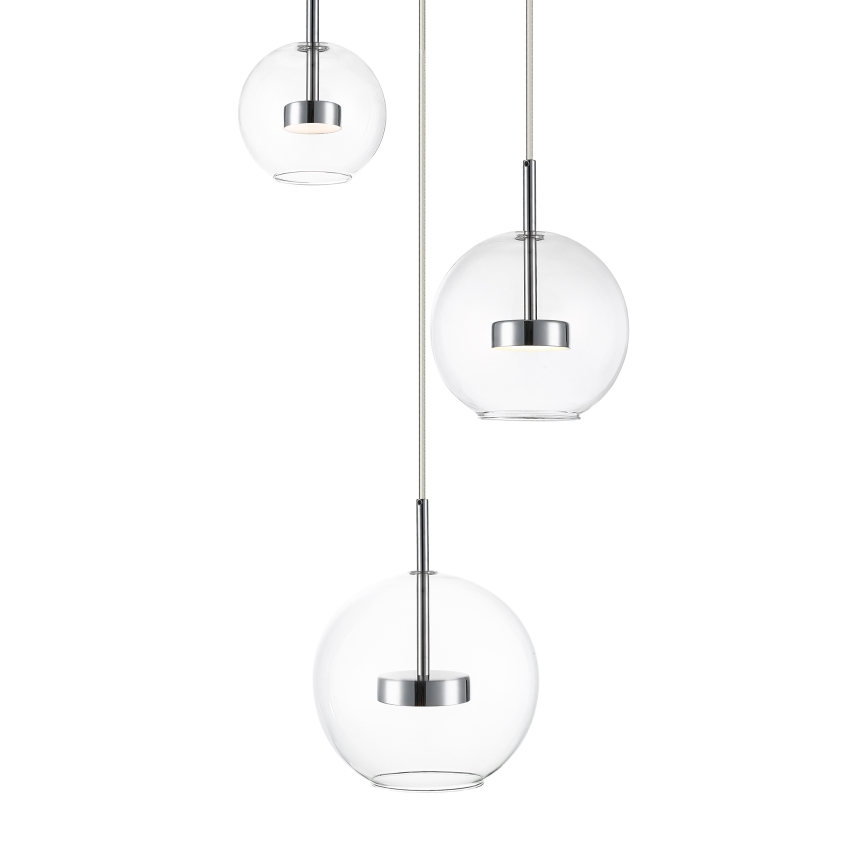 Zuma Line - LED Lustr na lanku 3xLED/5W/230V lesklý chrom